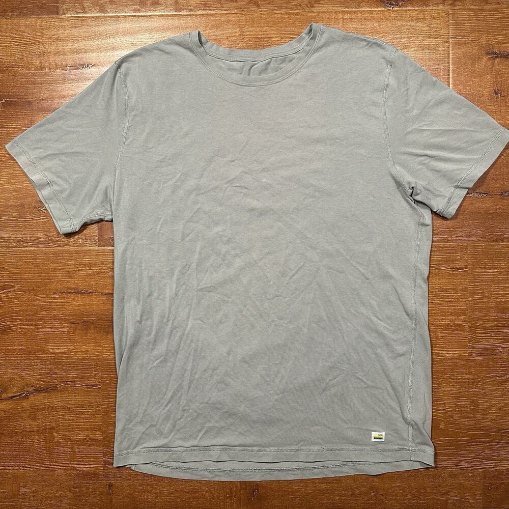 Vuori Tuvalu T Shirt Men L Gray Pima Cotton Blend Athletic Gym Running Yoga City